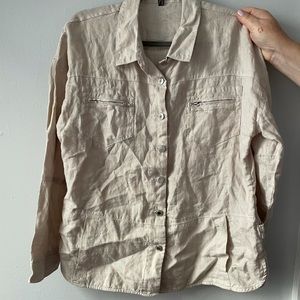 Crazy Line Linen Size 10 Top